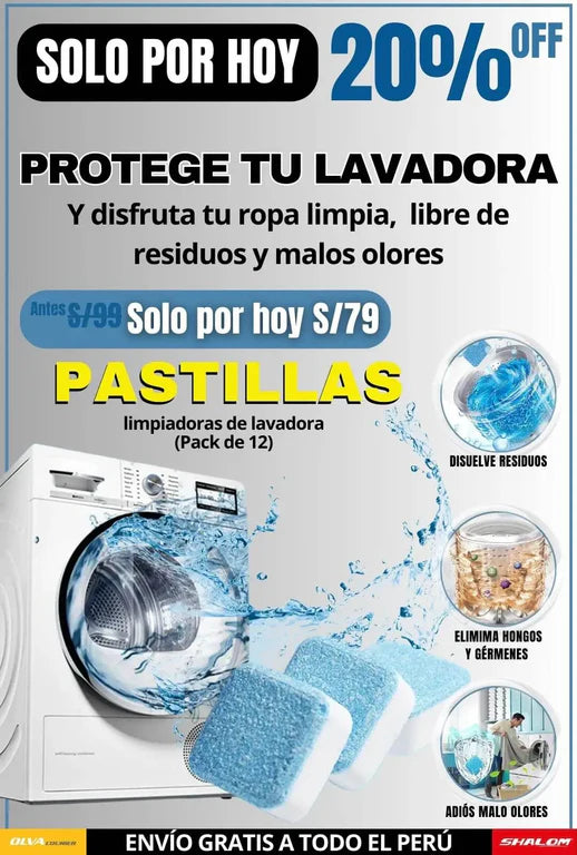 PASTILLAS DE LIMPIEZA (WASHING MACHINE CLEANER)